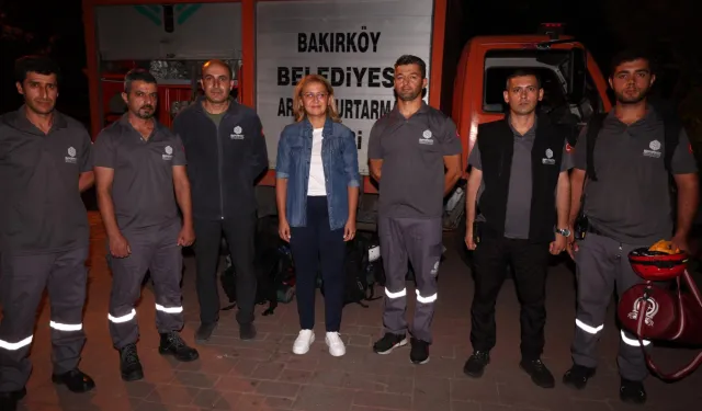 İstanbul Bakırköy'ün BAKUT'u İzmir'de yangın bölgesinde