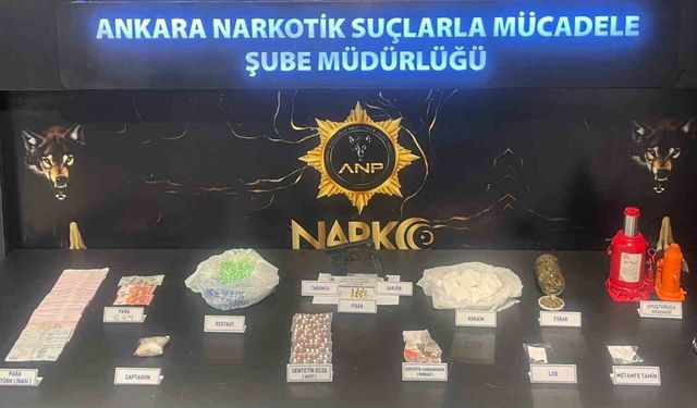 Ankara Emniyeti’nin hassas burnu uyuşturucu satıcılarını yakaladı