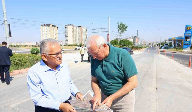 Başkan Büyükkılıç; 6 ana arteri bağlayan ışıksız kavşak çalışmasını yerinde inceledi