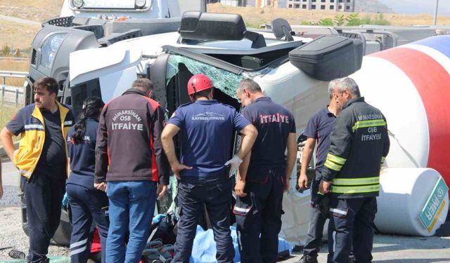 Beton mikseri devrildi: 1 ölü