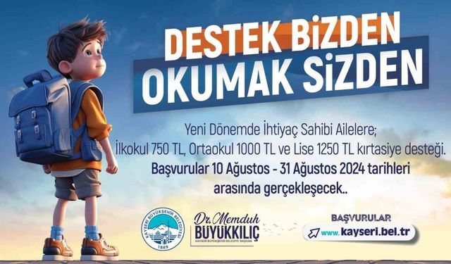 Büyükşehir’in kırtasiye desteği için başvurular başladı