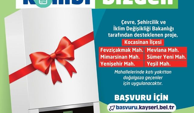 Büyükşehir’in "Tesisat Sizden Kombi Bizden" Projesinin 2. etabı için başvurular başladı