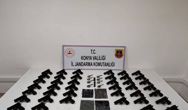 Konya’da jandarmadan silah kaçakçılığı operasyonu