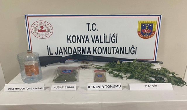 Konya’da jandarmadan uyuşturucu operasyonu: 5 gözaltı