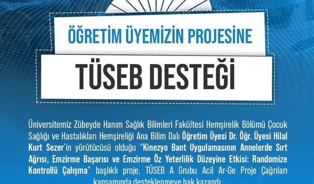 Niğde’de öğretim üyesinin projesine TÜSEB desteği