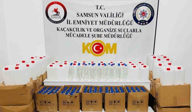 Samsun’da 1 ton etil alkol ele geçirildi