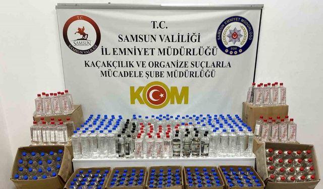 Samsun’da 774 litre etil alkol ele geçirildi