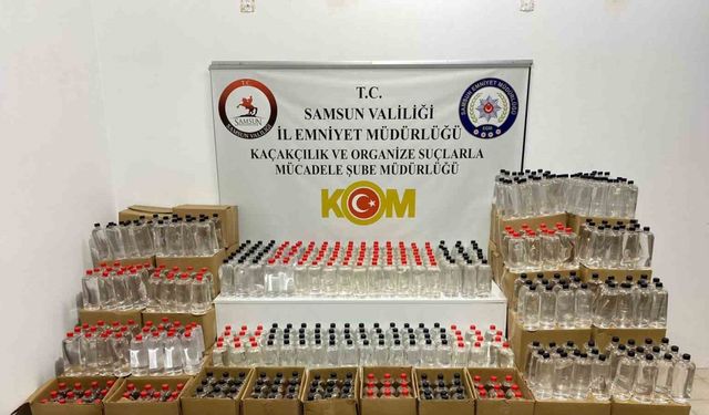 Samsun’da sahte içki yapımında kullanılan 2 ton 652 litre etil alkol ele geçirildi