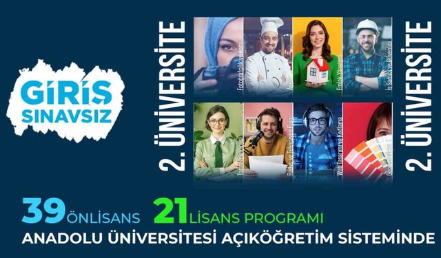 Anadolu Üniversitesi’nde Sınavsız İkinci Üniversite Kayıtları Başladı