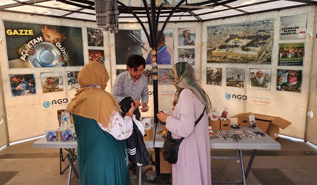 Amasya'da Gazze Dayanışma Çadırı kuruldu