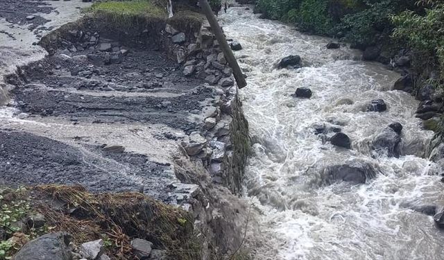 Artvin'de sağanak hasara yol açtı