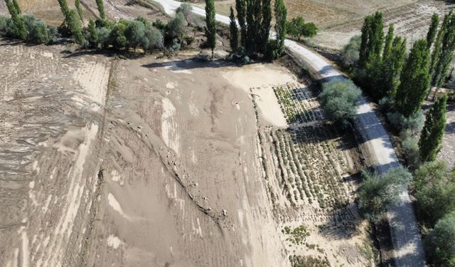 Çorum'da su baskınlarının yaşandığı Arifegazili köyü havadan görüntülendi