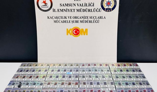 Samsun'da 100 elektronik sigara ele geçirildi