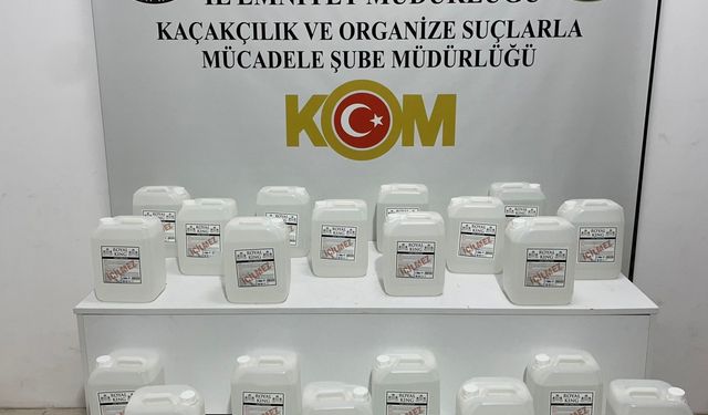 Samsun'da 120 litre etil alkol ele geçirildi