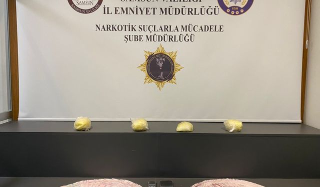 Samsun'da 4 kilogram sentetik uyuşturucu ele geçirildi