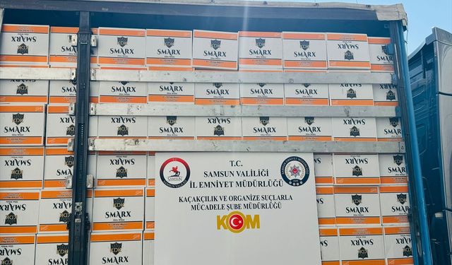 Samsun'da 5 milyon 730 bin makaron ele geçirildi