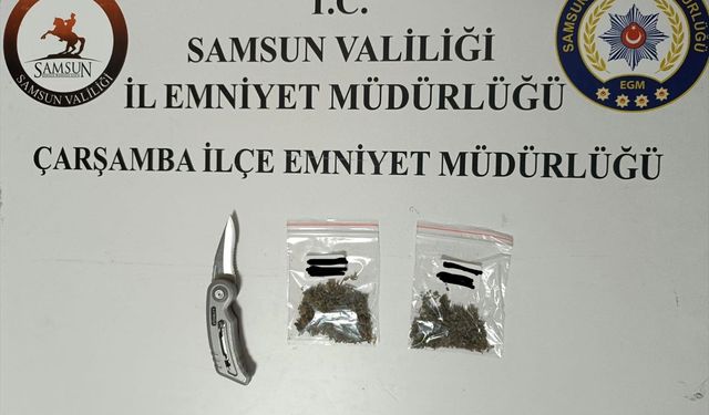 Samsun'da polis merkezine girerken üzerinde uyuşturucu bulunan kişiye gözaltı