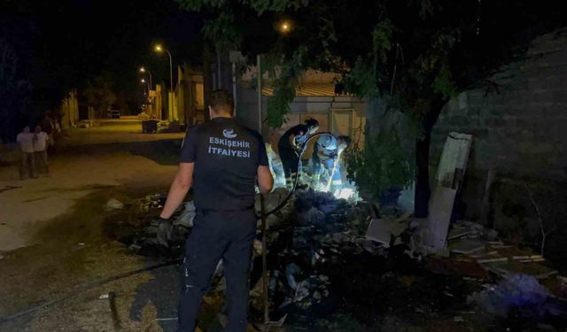 Alkollü şahsın çıkarttığı yangın büyümeden söndürüldü