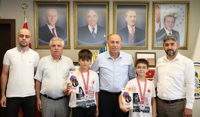 Başkan Arslan’dan başarılı sporculara ödül