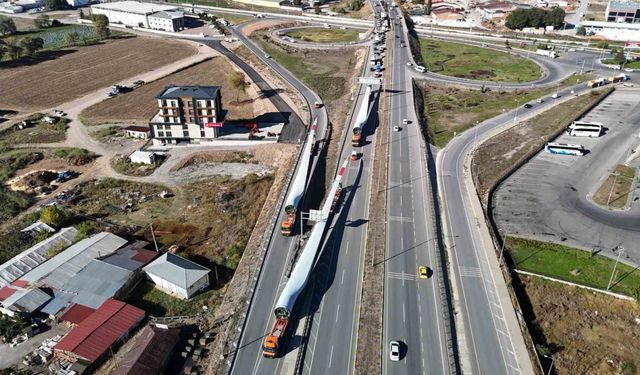 Dev kanatların zorlu yolcuğu trafiğin aksamasına neden oldu