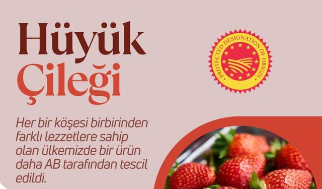 Hüyük çileği AB’den tescil aldı