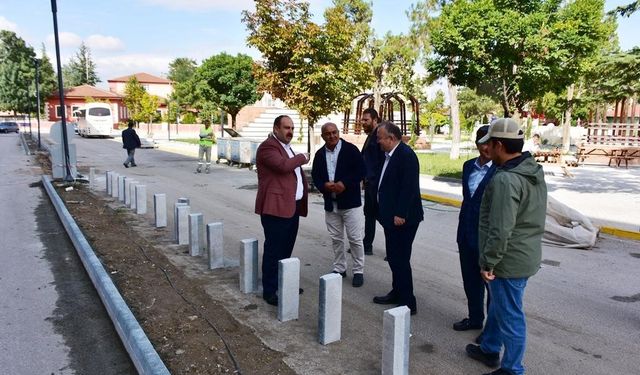 İnönü’de iyileştirme çalışmasını Başkan Hamamcı yerinde inceledi