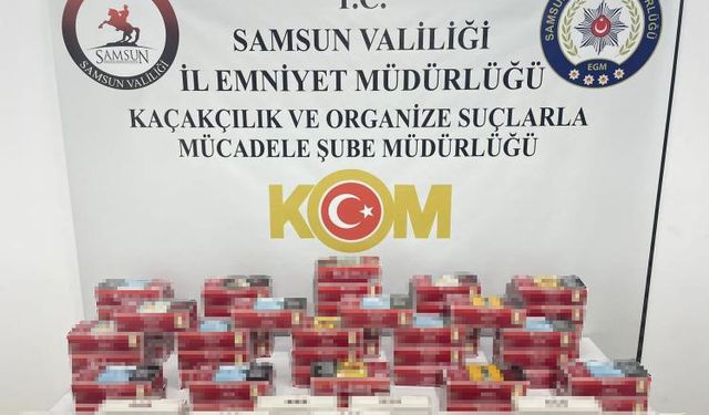 Samsun’da 11 bin 800 adet makaron ele geçirildi