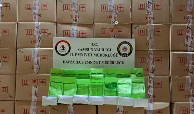 Samsun’da 3 bin 675 paket satışı yasaklı bitki güçlendirme tozu ele geçirildi