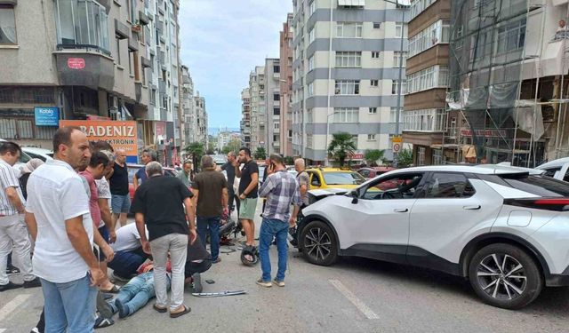 Samsun’da otomobil ile motosiklet çarpıştı: 1 yaralı