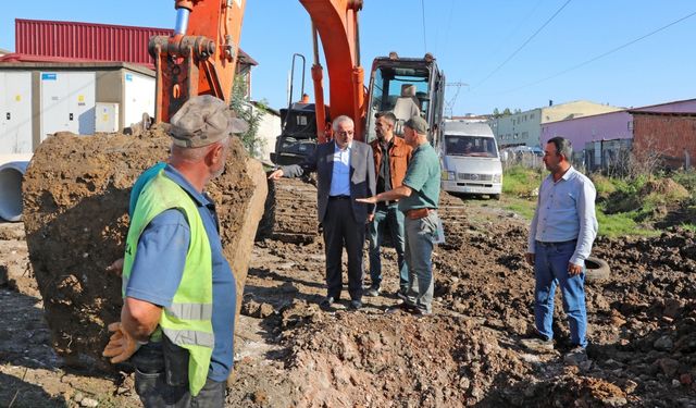 Bafra Kızılırmak Sanayi Sitesi'nde altyapı çalışmaları başladı