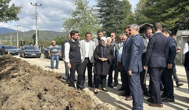 Düzce'de sel ve taşkınlardan etkilenen köyün içme suyu isale hattı yenileniyor