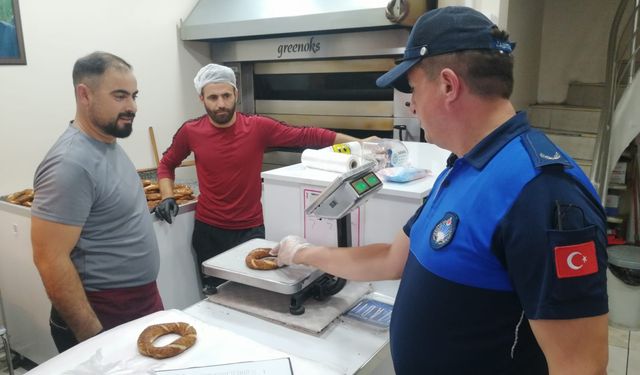 Karadeniz Ereğli'de simit fırınları denetlendi