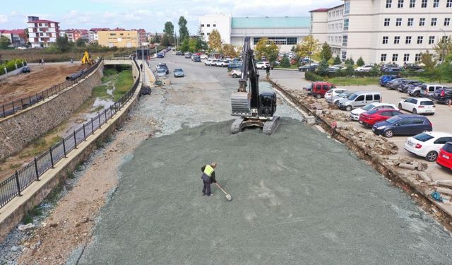 Ordu Şehir Hastanesi'nin yol güzergahlarında çalışma yapıldı