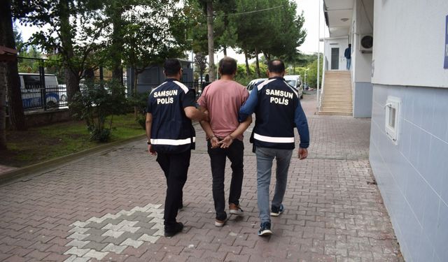 Samsun'da 10 yıl hapis cezası bulunan firari hükümlü yakalandı