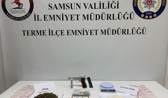 Samsun'da firari hükümlü uyuşturucuyla yakalandı