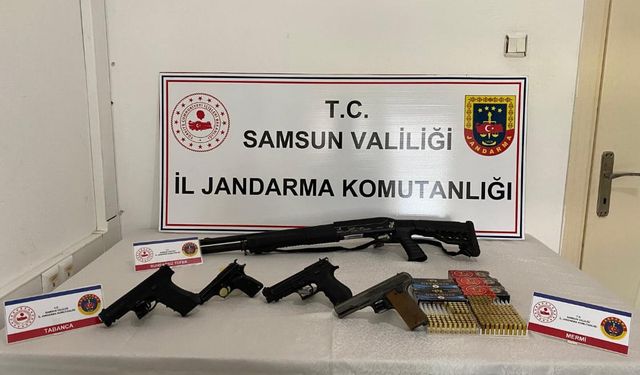 Samsun'da kaçak silah ticareti yaptıkları iddiasıyla 2 kişi yakalandı