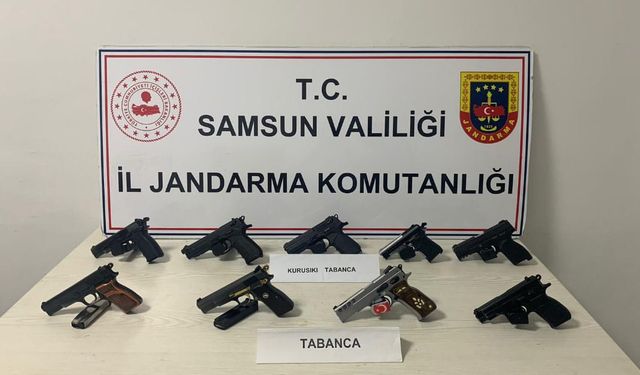 Samsun'da kaçak silah ticareti yaptıkları iddiasıyla 7 kişi yakalandı