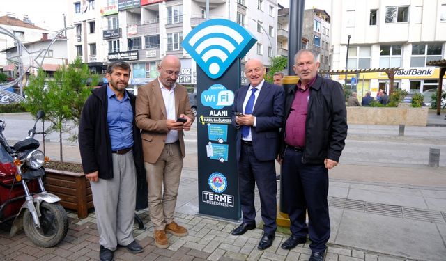 Terme Belediyesinden ücretsiz wi-fi hizmeti