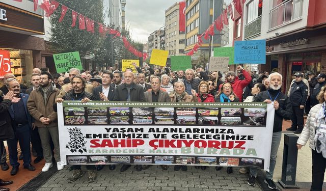 Trabzon'da "Yaşam Alanlarımıza, Emeğimize Sahip Çıkıyoruz" mitingi yapıldı