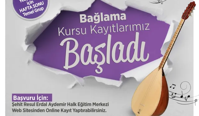 Bağlama öğrenmek isteyenler Talas Musiki Cemiyeti’ne