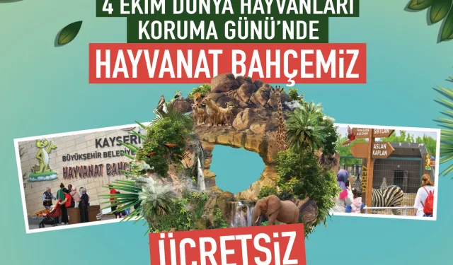 Kayseri'de Hayvanları Koruma Günü’nde “Hayvanat Bahçesi” ücretsiz