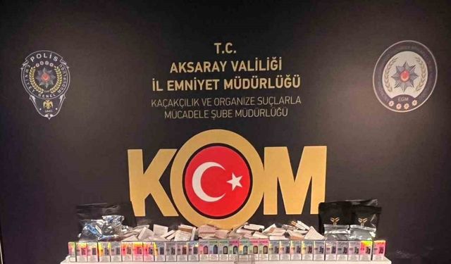 Aksaray’da kaçak sigara deposuna baskın: 1 gözaltı