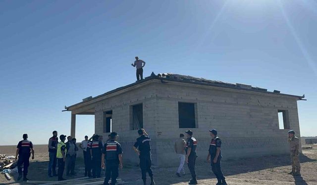 Aksaray’da kaçak yapılaşmada olaylı yıkım