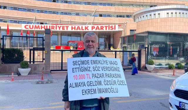 CHP Genel Merkezi önünde Ekrem İmamoğlu protestosu