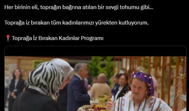 Emine Erdoğan’dan "Toprağa İz Bırakan Kadınlar" programı paylaşımı