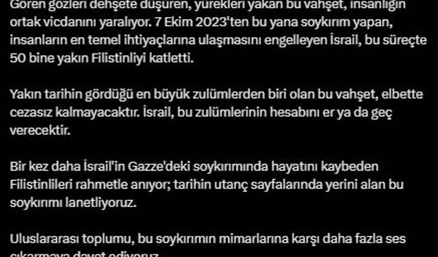 İletişim Başkanı Altun: “İsrail’in Gazze’deki soykırımını lanetliyoruz”