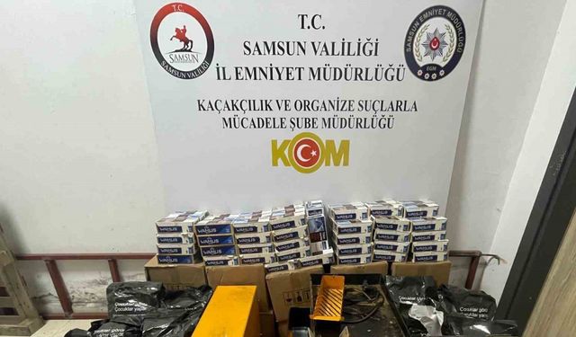 Samsun’da 20 bin adet makaron ele geçirildi