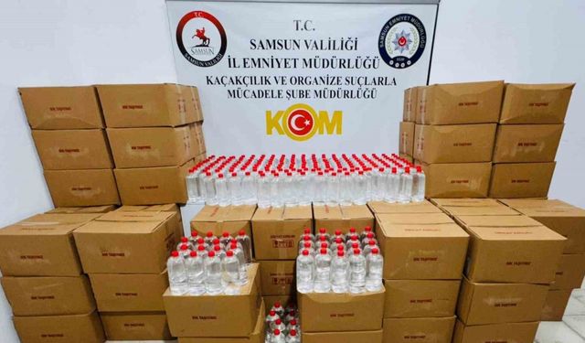 Samsun’da 3 ton kaçak etil alkol ele geçirildi