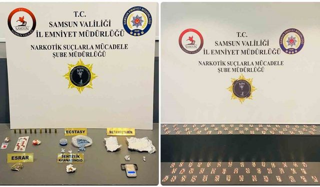 Samsun’da uyuşturucuyla yakalanan 2 kişi gözaltına alındı