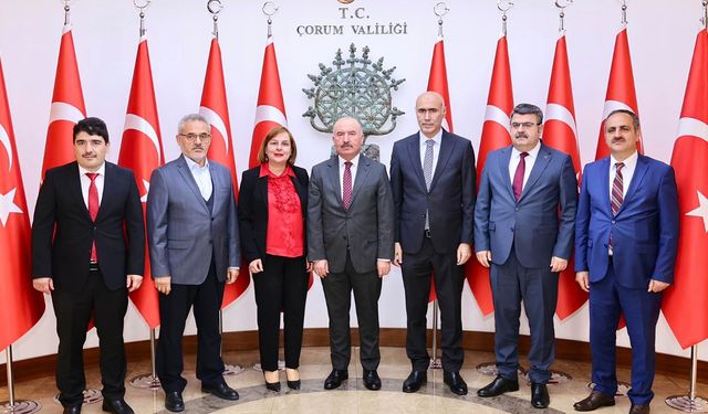 Çorum Valisi Ali Çalgan, İnsan Hakları heyetini ağırladı